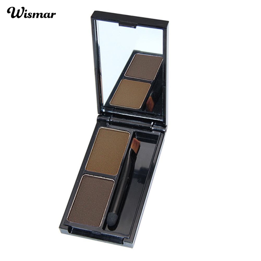 Bộ Bảng Phấn Mắt Và Lông Mày wismar novo 2 Trong 1 Chống Nước Lâu Trôi Chống Mồ Hôi Kèm Cọ Trang Điểm