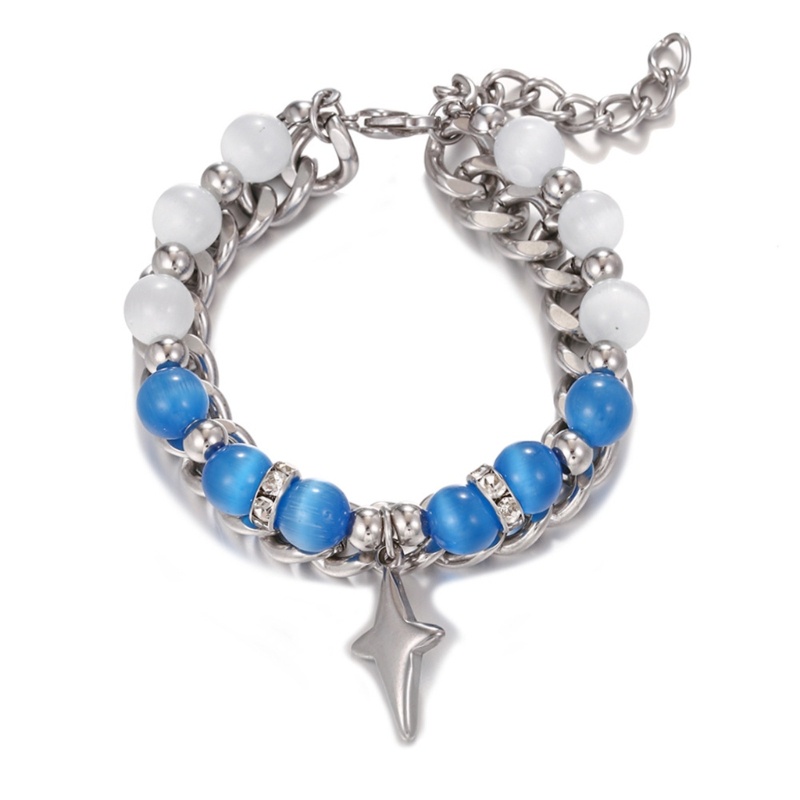 Inf Vòng Tay Chuỗi Hạt Hai Lớp Hình Ngôi Sao Đơn Giản Có Thể Điều Chỉnh Được Thời Trang Dành Cho Cặp Đôi