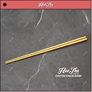 Đũa inox 304 vuông 23.5cm, đũa inox mạ vàng cao cấp