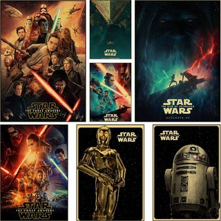 Poster Phim star wars Dán Tường Trang Trí Phong Cách retro