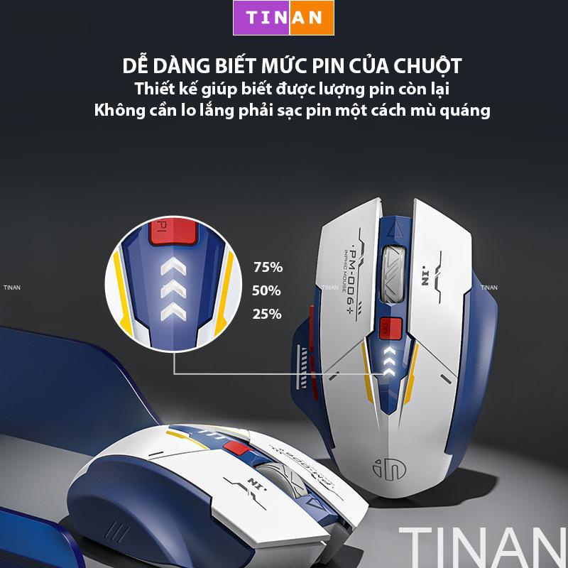 Chuột Sạc Inphic Không Dây F9/ A9 Điều Chỉnh DPI 2400, Sử Dụng Chơi Game, Văn Phòng