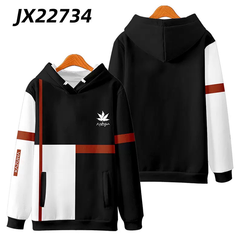 Genshin Áo hoodie Tay Dài In Hình kaedehara kazuha 3d Có Khóa Kéo Thời Trang Thường Ngày unisex