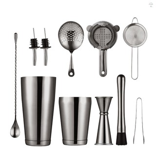 ANENG Bộ 11 Dụng Cụ Pha Chế cocktail Bằng Thép Không Gỉ boston shaker home bartender aoresac