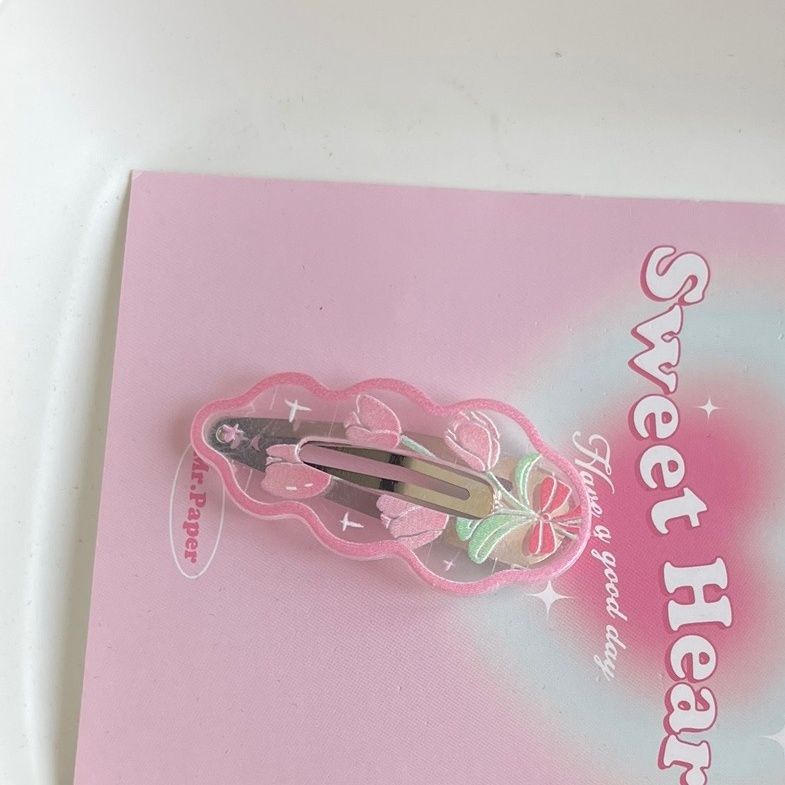 PVN61561 Kẹp Tóc Hình Hoa tulip / Thỏ / Đám Mây Hoạt Hình Kiểu Hàn Quốc Dễ Thương Cho Bé Gái