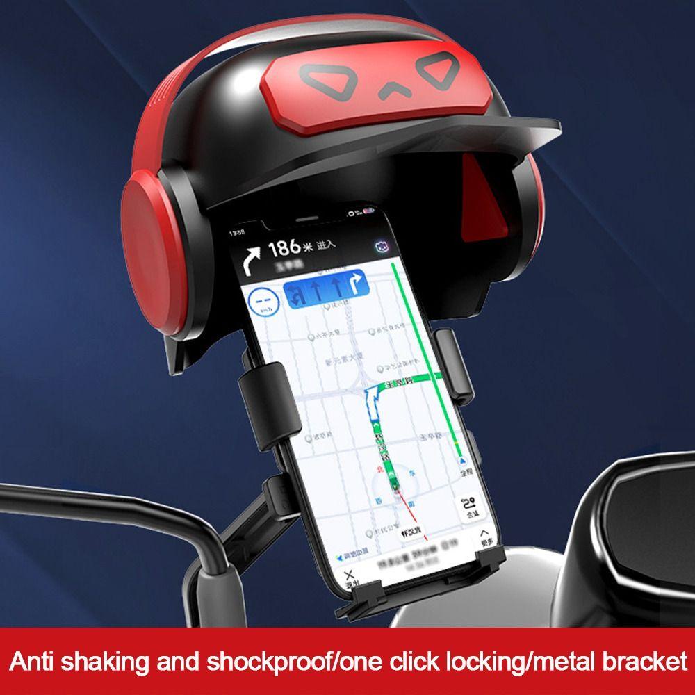 Dù Che Nắng mini Chống Nước Có Giá Đỡ Điện Thoại Gắn Mũ Bảo Hiểm Xe Máy