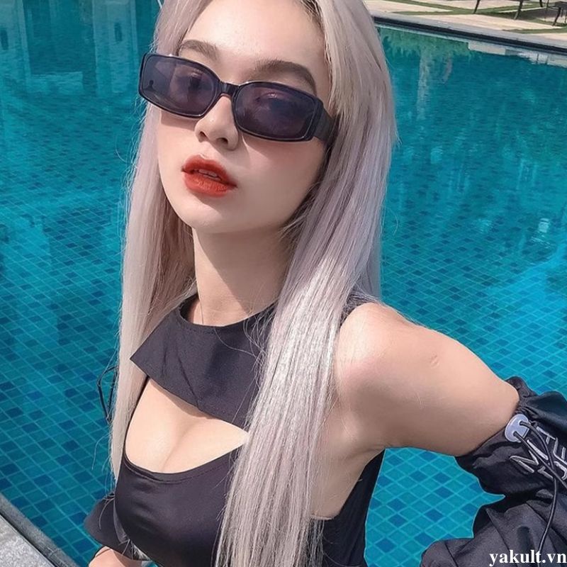 🎀 yakult 🎀Mắt kính râm mát nữ nam gọng kính vuông thời trang phong cách Ulzzang chống tia UV đẹp cute giá rẻ