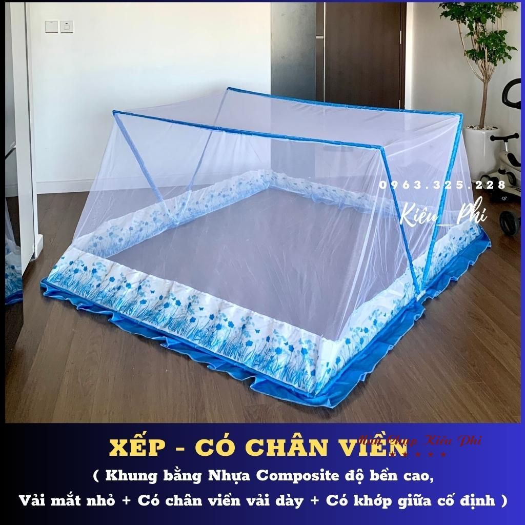 Màn ngủ khungp tự bung xếp thông minh gấp gọn - Mùng tự bung người lớn cao cấp chống muỗi tiện dụng Kiều Phi