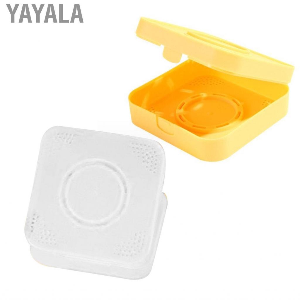 Yayala Powder Puff Holder  Makeup Storage Case Fashionable Protective PP Plastic Breathable for Home