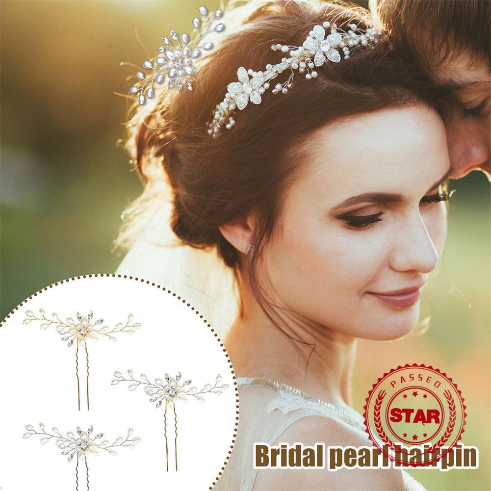 Trâm Cài Tóc Cô Dâu Đính Hoa Và Ngọc Trai f0y5