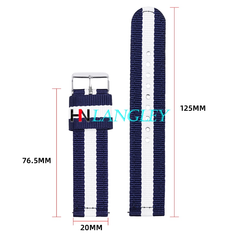 Dây Đeo Đồng Hồ Thể Thao Bằng Vải Bạt Nilon Tháo Lắp Nhanh 20mm 22mm Thông Dụng Cho Nam Và Nữ