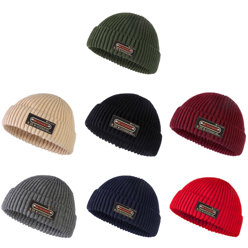 Mũ Beanie Dệt Kim unisex In Chữ Phong Cách Đường Phố hip hop Đường Phố Cá Tính Mùa Đông Ấm Áp