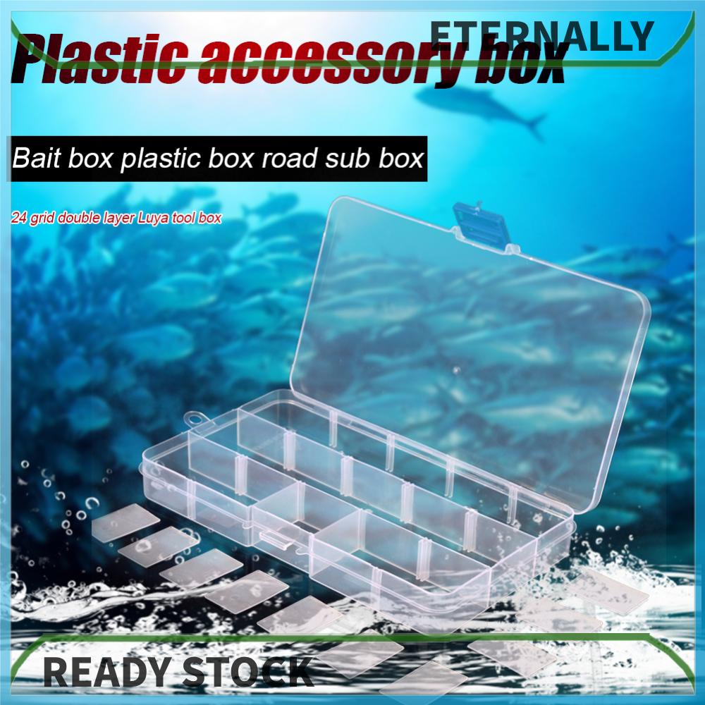 Hộp Đựng Mồi Câu Cá Bằng Nhựa Hai Lớp Phân Loại