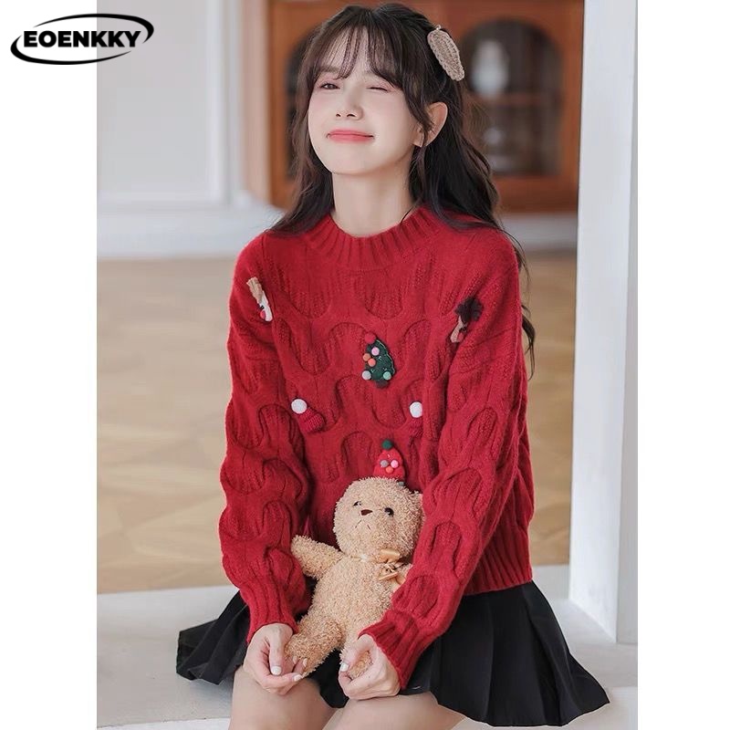EOENKKY Áo Len áo khoác cardigan Trendy Đơn giản Phong cách thời trang WXF23B0PJX 46Z231117