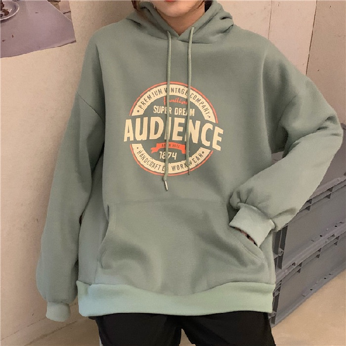 OOP Áo Hoodie Tay Dài Dáng Rộng Phong Cách Thời Trang Thu Đông Hàn Quốc N01442