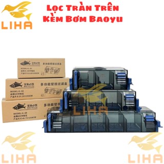 Lọc Tràn Kẹp Thành Bể Cá Baoyu G-30 G-50 G-60 – Lọc Treo Kèm Bơm Mini Cho Hồ Thủy Sinh, Cá Nhỏ