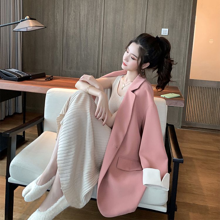 Áo Khoác Vest Hai Hàng Nút Cài Phong Cách Hàn Quốc Thời Trang Xuân Thu 2023 Mới