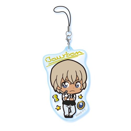 Dây treo điện thoại DETECTIVE CONAN ver TÊN  anime chibi mica trong acrylic xinh xắn