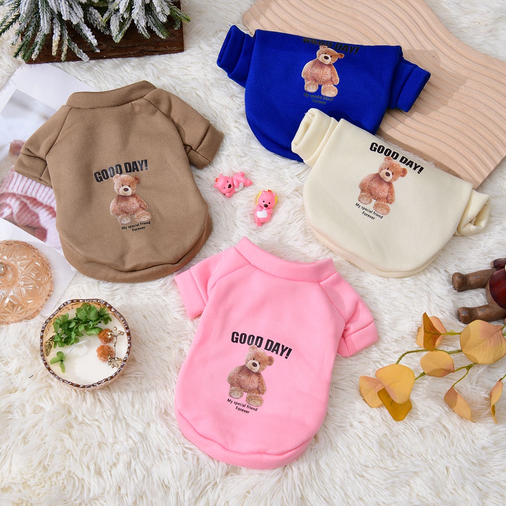 Áo Sweater Giữ Ấm Thời Trang Xuân Thu Đông Mừng Năm Mới Cho Thú Cưng