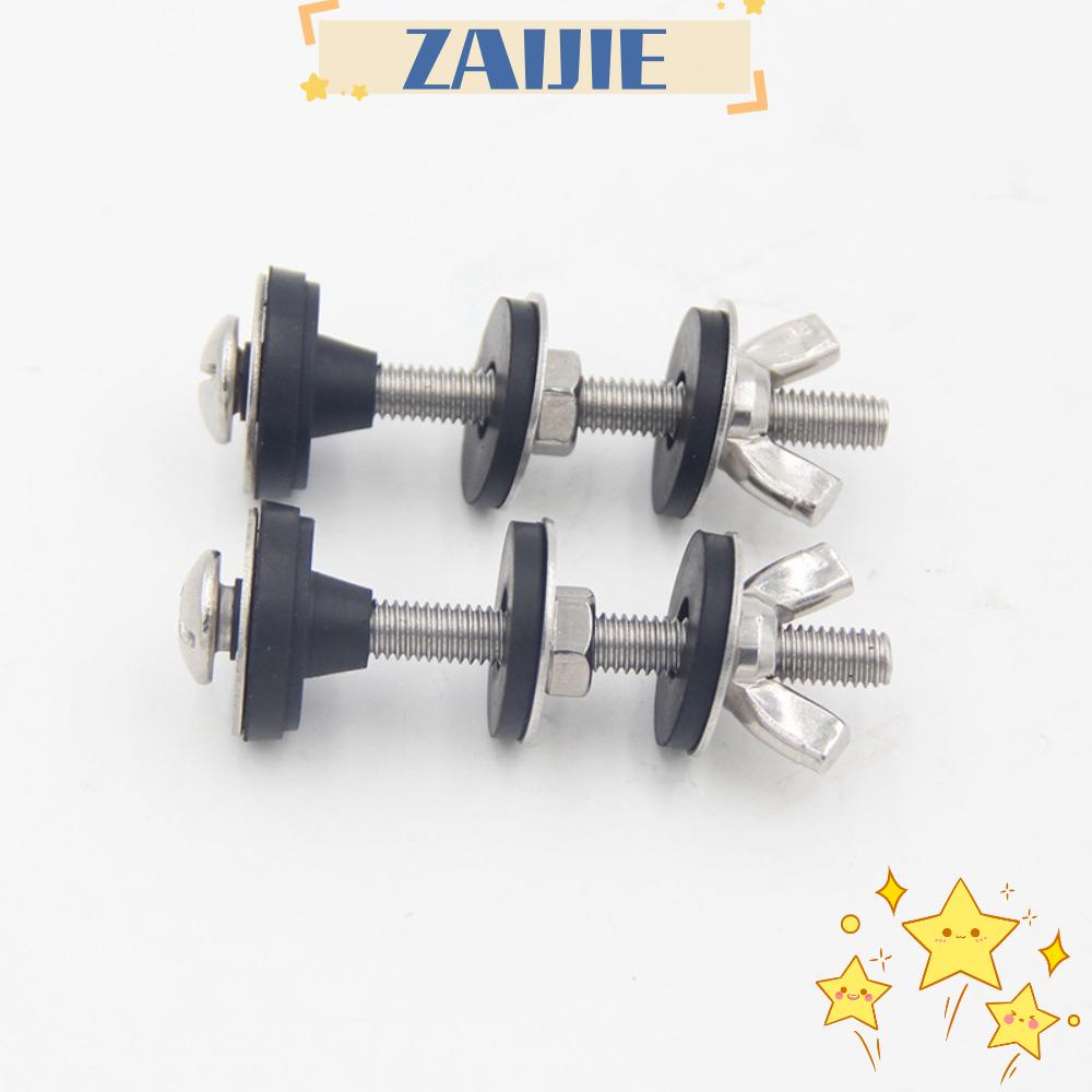 Zaijie Set 24 Ốc Vít Dài Bằng Thép Không Gỉ Gắn Bồn Cầu Tiện Dụng