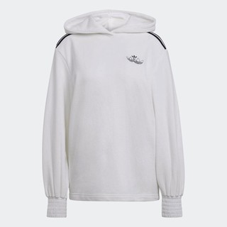adidas Phong cách sống Áo Hoodie Cổ Tay Bo Nhún Nữ trắng H17952