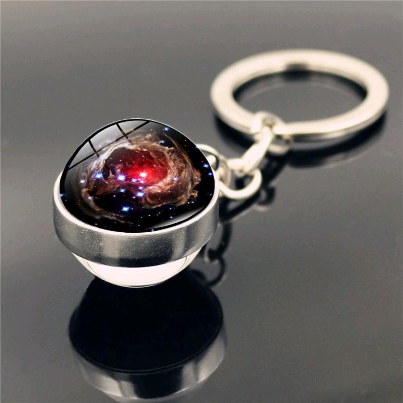 Móc chìa khóa hành tinh Resin thủy tinh
