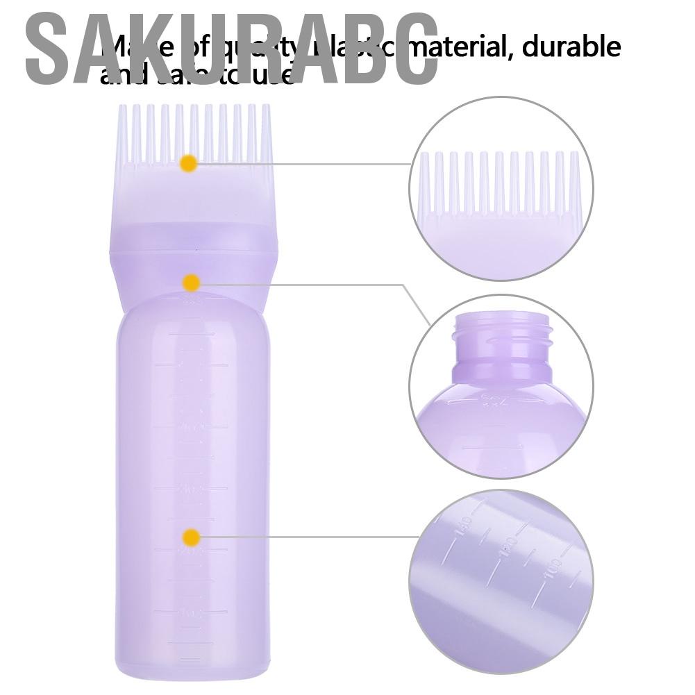 Sakurabc 160ml Hair Dyeing Bottle Brush Shampoo Color Oil Comb Applicator Tool P HPT