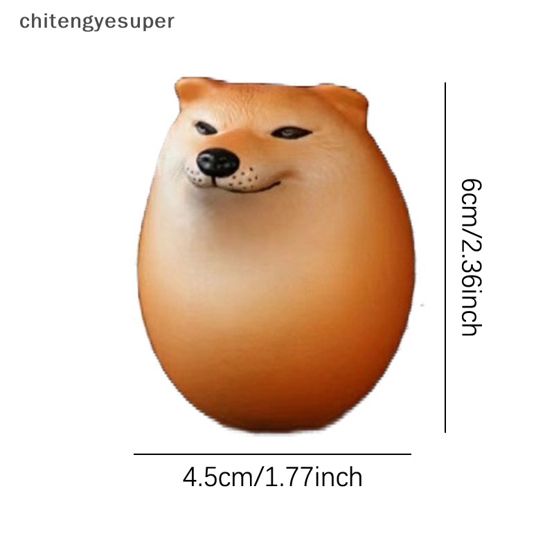 Đồ Trang Trí Bàn Bằng pvc Hình Quả Trứng Chó shiba inu Sáng Tạo