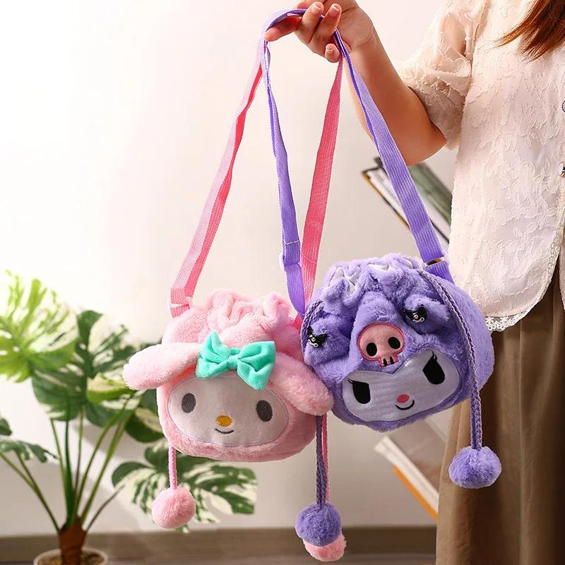 Kawaii sanrio Túi Xách tote Đeo Vai Nhồi Bông Dễ Thương Làm Quà Giáng Sinh Cho Bạn Gái