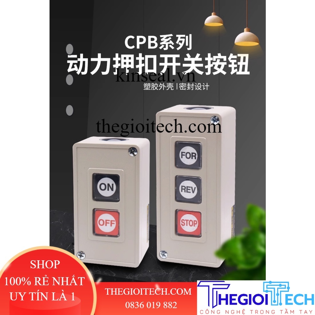 Hộp Nút Nhấn Nhả Lên Xuống Dừng CPB-3 CNTD3A 250VAC Cho Ứng Dụng Điều Khiển Máy Móc và Hệ Thống Công Nghiệp