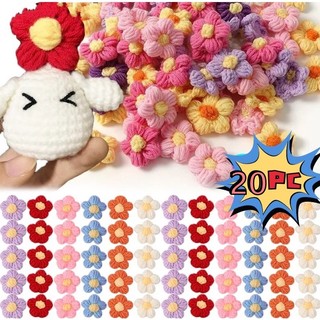 Bộ 20 Miếng Vải cotton Hình Hoa Thời Trang Trang Trí Quần Áo / Nón / Giày Thủ Công diy Cho Bé Gái