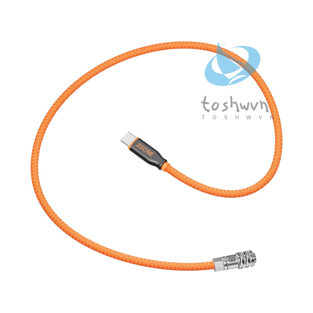 Zgcine Cáp Nguồn pd-bmd usb-c Sang pin 2-pin Dài 60cm Với Dây Bện Với camera Bỏ Túi 4k / 6k & v-mount