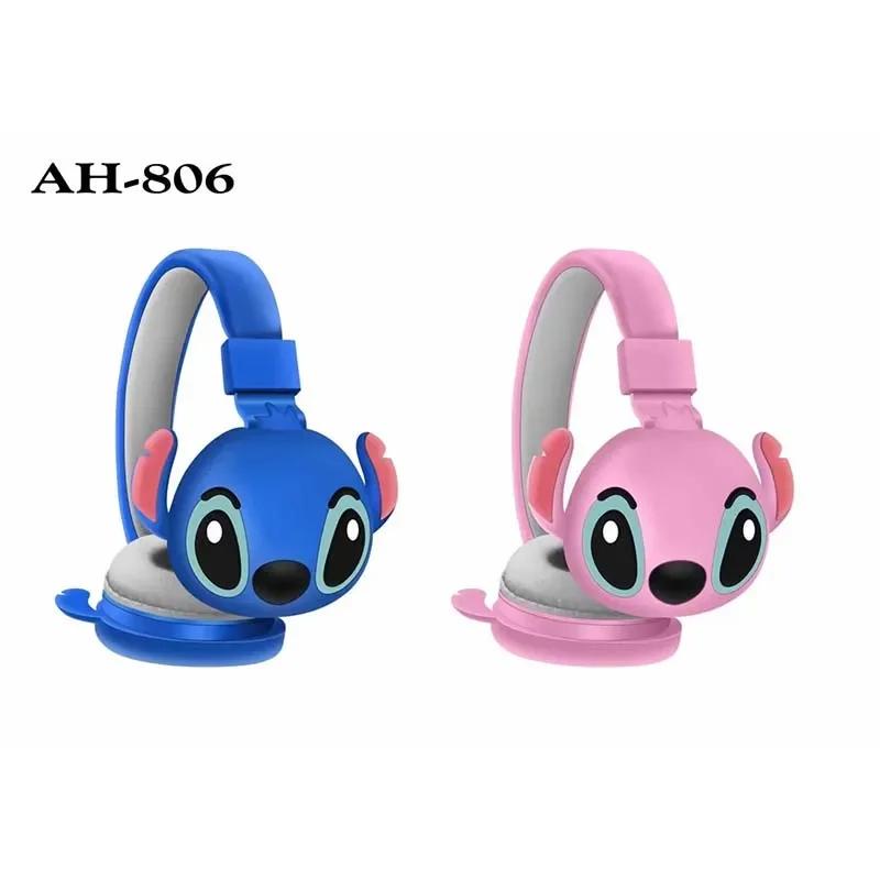 Disney Tai Nghe bluetooth ah-806 hifi Không Dây Âm Thanh Nổi hifi Có mic Hình stitch Cho Trẻ Em
