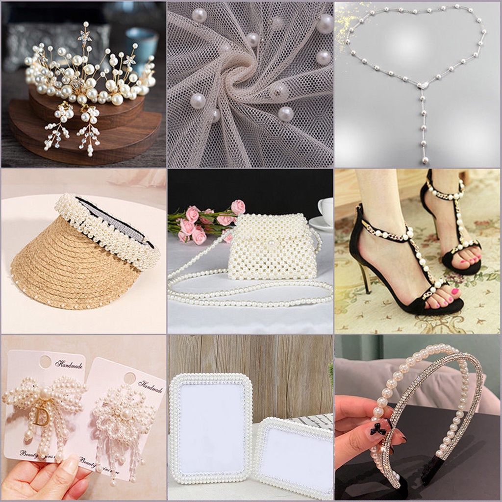 Chuỗi Hạt Ngọc Trai Giả 3-14mm Làm Trang Sức