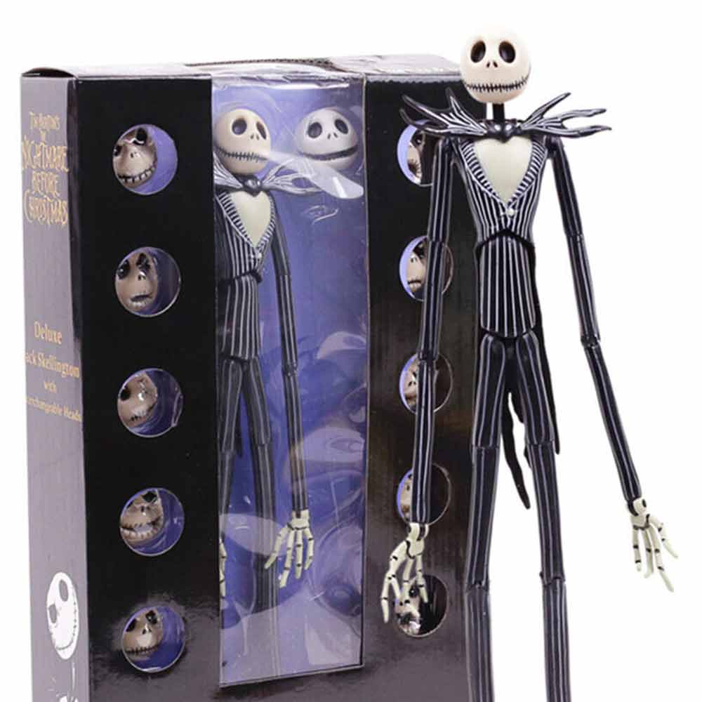 NECA The Nightmare Before Christmas Jack Skellington Figure Skull Heads Doll