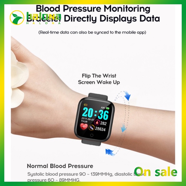 Halo Bộ Đồng Hồ Thông Minh y68 bluetooth Giám Sát Nhịp Tim & Huyết Áp
