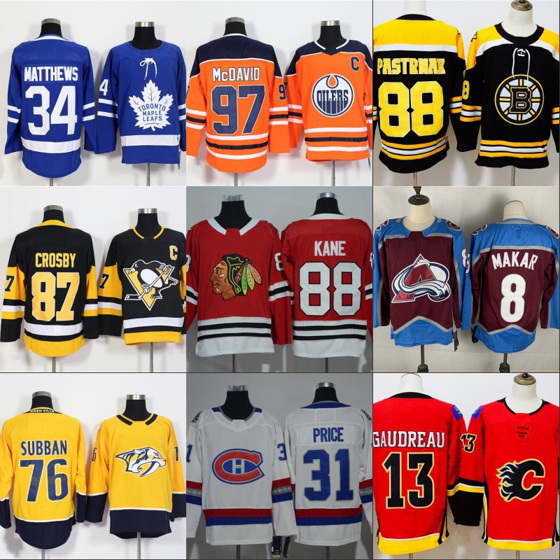 NHL Jersey Jersey Jersey Black Hawk Oiler Knight Maple Leaf Capital Zongxiong Ranger Shark Devil Hoc