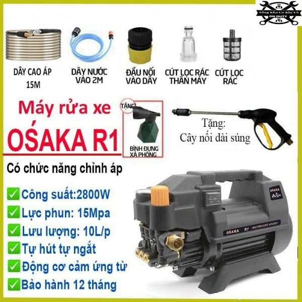 May xit rua xe cao ap, Máy bơm rửa xe mini gia đình, máy rửa xe cao áp công suất mạnh 2800W, CHÍNH HÃNG tổng kho cơ khí