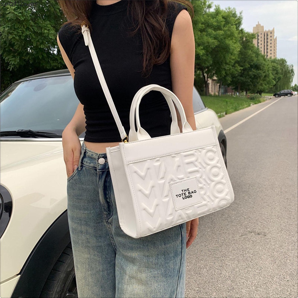 Túi tote Đeo Vai In Chữ Có Dây Điều Chỉnh Được Thời Trang Cho Nữ