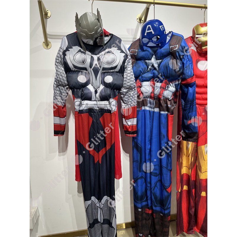 Bộ Áo Liền Quần Hóa Trang Siêu Anh Hùng Người Nhện Người Sắt hulk thor batman Cho Nam