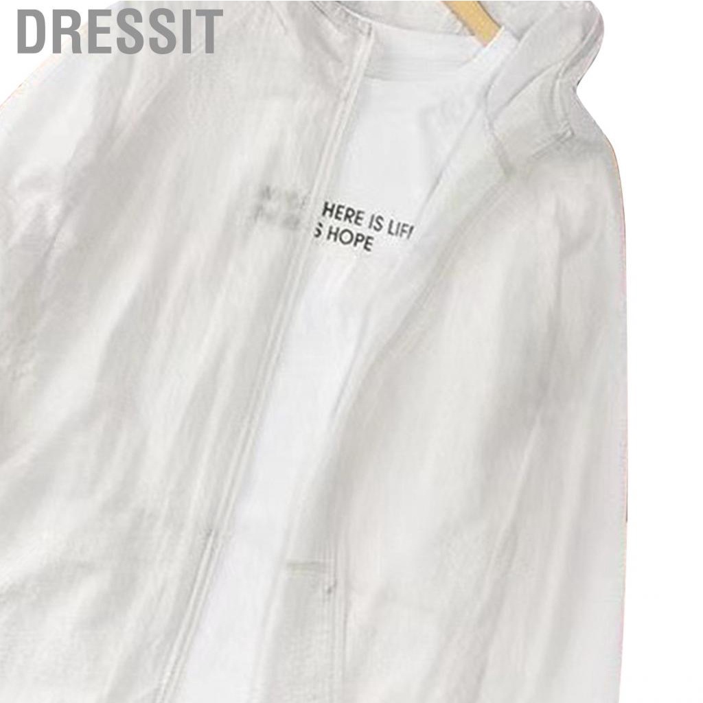 Dressit Men Sun Protection Jacket  Soft and Comfortable Sunproof Clothing Breathable Lightweight Polyester Fiber for Hiking
