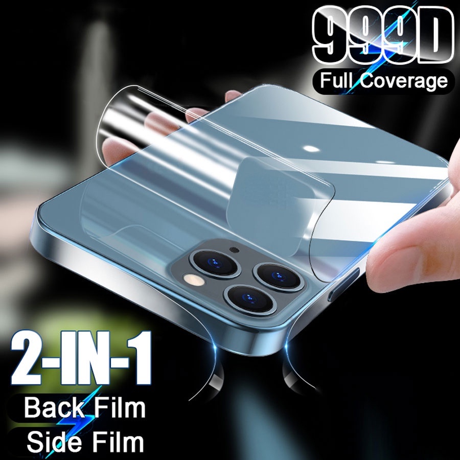 Miếng dán PPF bảo vệ mặt sau + PPF cao cấp dán viền bảo vệ Cho iPhone 12 13 14 15 Pro Max 14 15 Plus 12 13 Mini