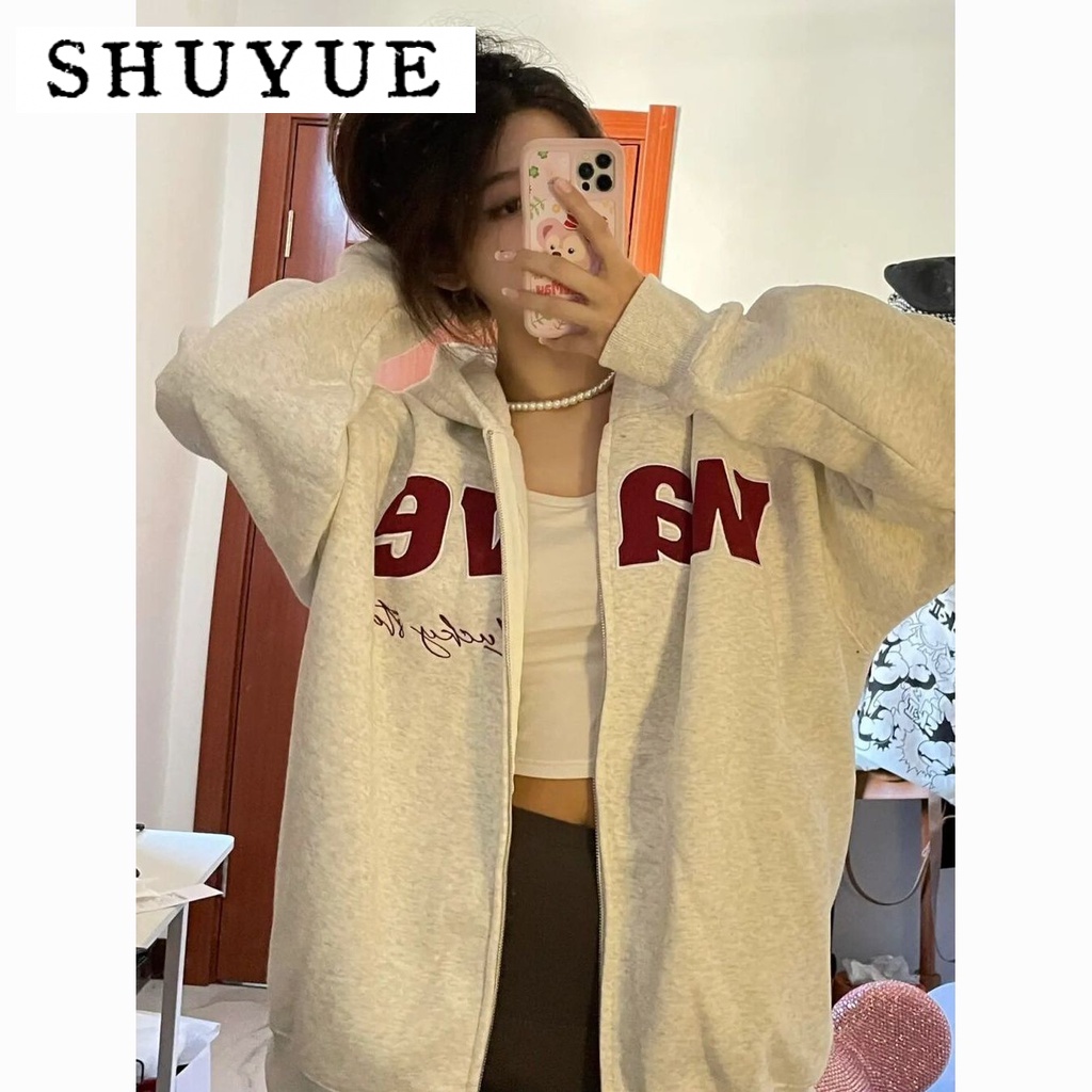 SHUYUE Áo Khoác hoodie áo khoác nữ zip hoodie chic fashionable New Style Phong cách WJK23914XA 48Z231129