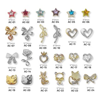Charm kim loại vàng bạc đính đá | trang trí móng tay