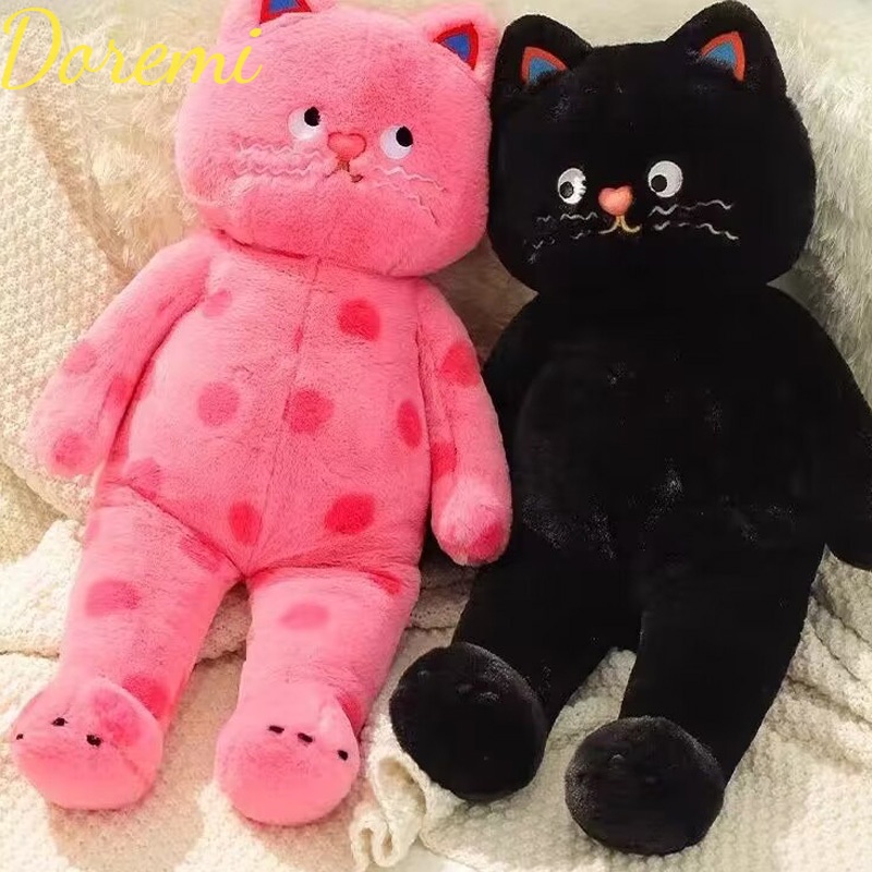Gối Ôm Nhồi Bông Hình Mèo Chấm Bi Dễ Thương Cho Bé