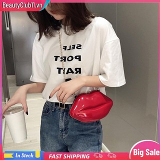 Túi xách nữ pvc hình đôi môi