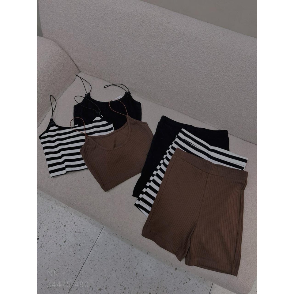 Set áo 2s quần ôm gân nơ