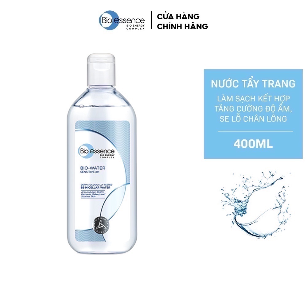 Nước tẩy trang ẩm mượt mịn màng Bio-Essence BioWater Micellar 400ml