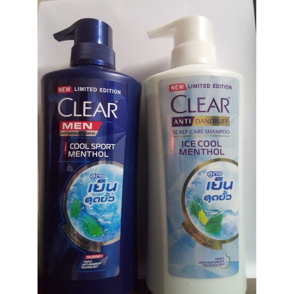 [ Mẫu mới  2023] Combo 2 chai dầu gội đầu gồm clear Bạc Hà 450ml và Clear Men 450ml