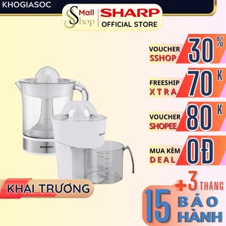 Máy vắt cam 1.5 lít sharp chính hãng công suất cao 40w, ép bưởi lựu quýt nhanh ej-j415-wh - sshop official