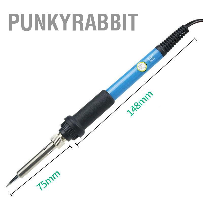 PunkyRabbit Bộ sắt hàn dụng cụ điện 60W Nhiệt độ có thể điều chỉnh từ